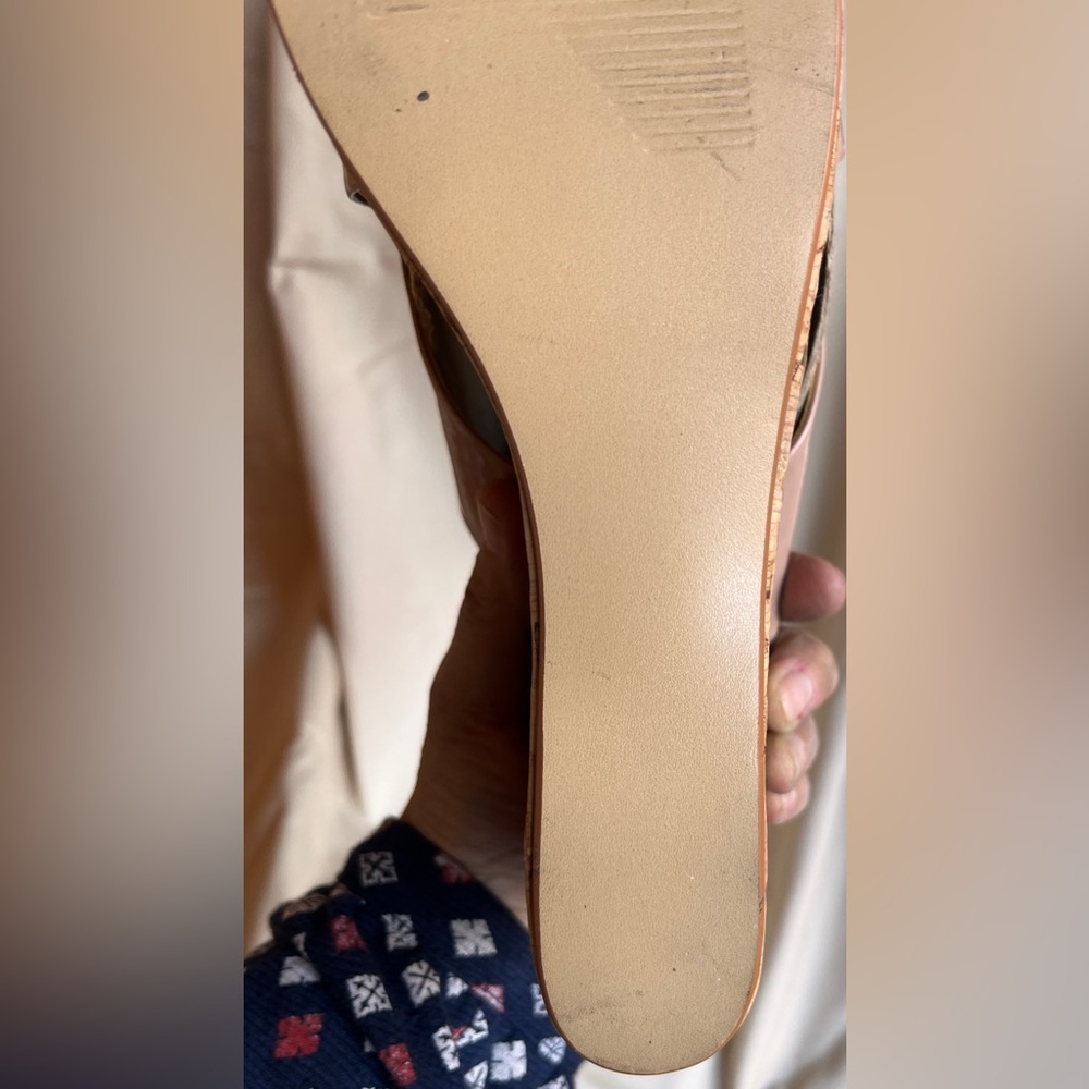 Super fun wedge heels. Nude color. New. - Picture 6 of 6